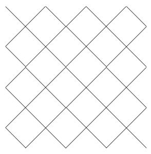Réseau de lignes diagonales équivalent à l'utilisation d'une seule couleur des cases de l'échiquier. Aisling-1198